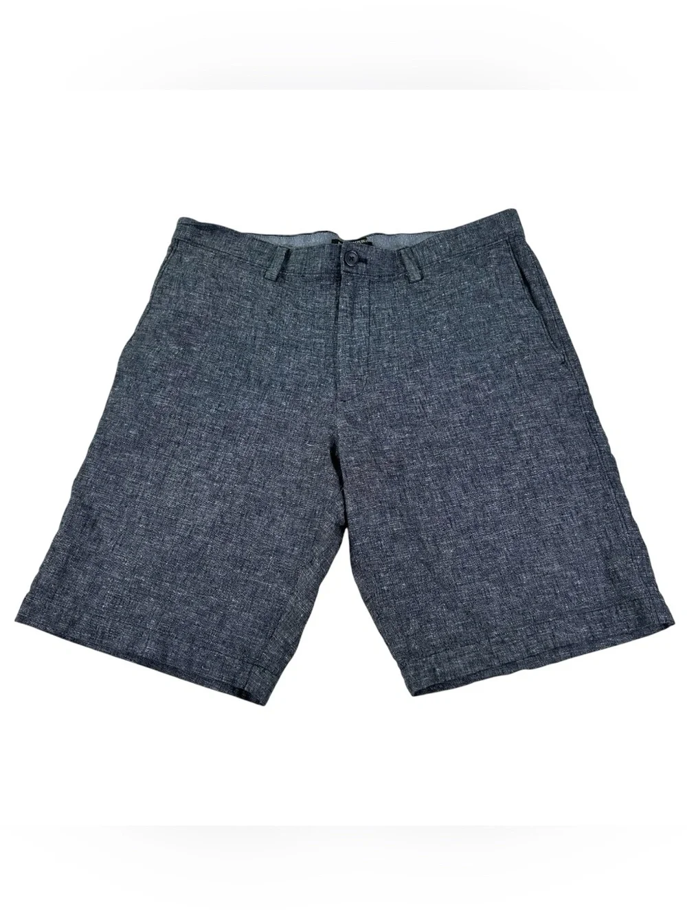 Banana Republic Linen Chambray City Shorts Men’s 34 Dark Indigo Chino Preppy